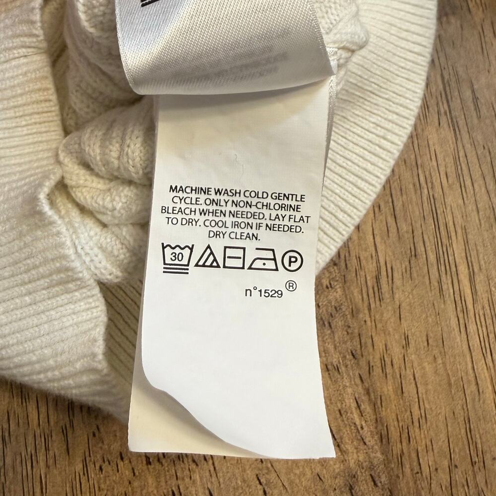 Ralph Lauren Mini-Cable 100% Cotton Cardigan Sweater Logo White Baby 18 Months - Picture 6 of 11
